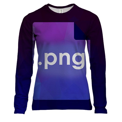 Женский 3D лонгслив с надписью PNG