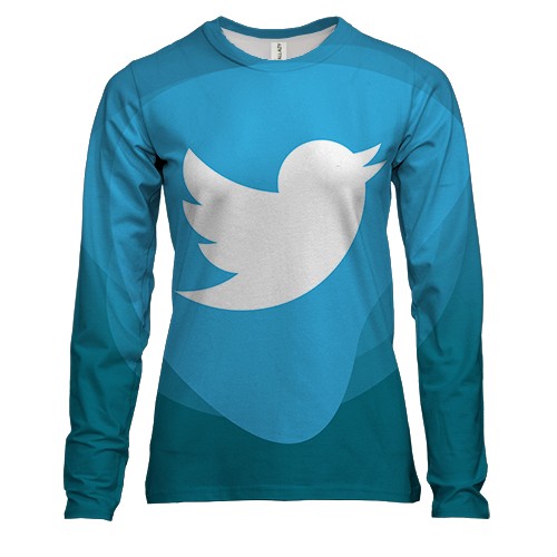 Жіночий 3D лонгслів з Twitter