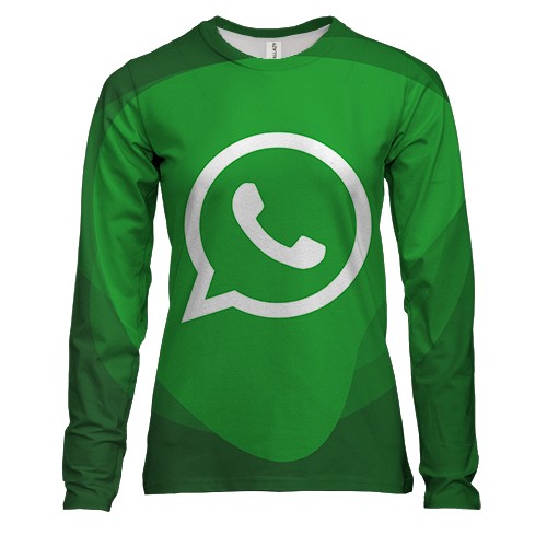 Женский 3D лонгслив с WhatsApp