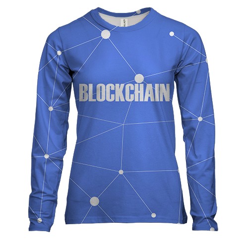 Женский 3D лонгслив Blockchain