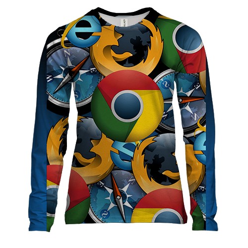 Женский 3D лонгслив с браузерами