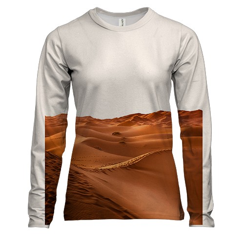 Жіночий 3D лонгслів з пустелею