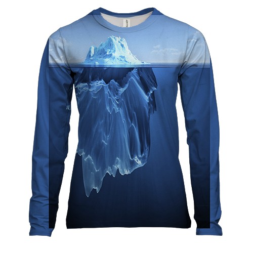 Женский 3D лонгслив с айсбергом