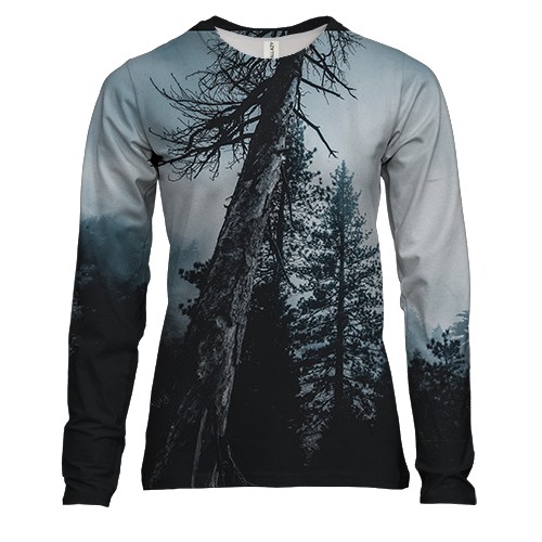 Жіночий 3D лонгслів з деревом в лісі