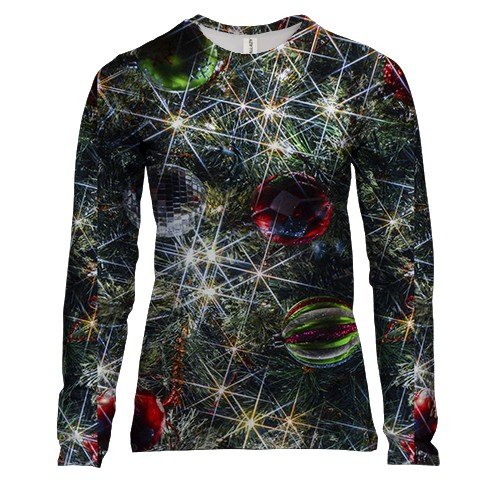 Жіночий 3D лонгслів з освітленими гірляндами