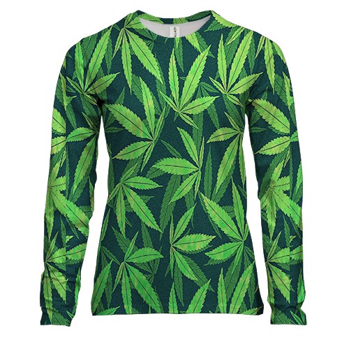 Жіночий 3D лонгслів з конопляною текстурою