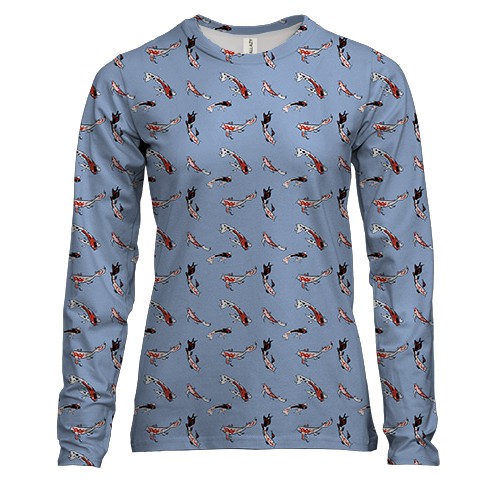 Женский 3D лонгслив с рыбками