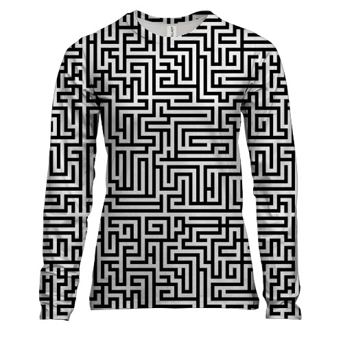 Женский 3D лонгслив с лабиринтом