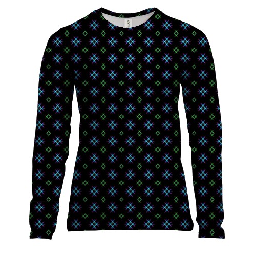 Женский 3D лонгслив со светящимися снежинками