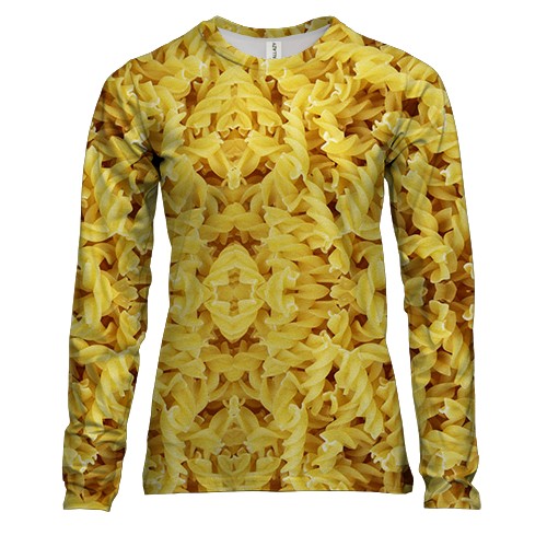 Женский 3D лонгслив с макаронами