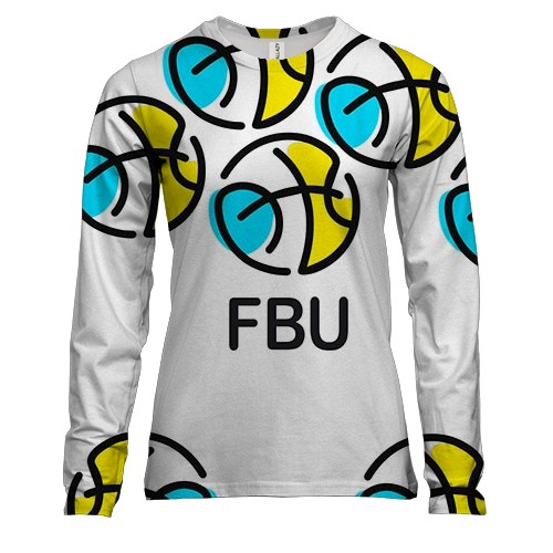 Женский 3D лонгслив с логотипом FBU