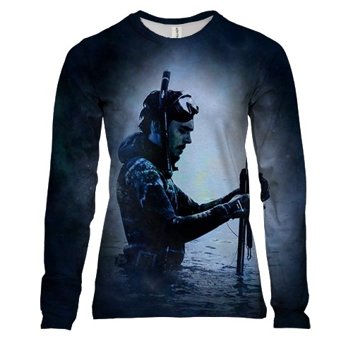 Жіночий 3D лонгслів зі знаком зодіаку -  Водолій