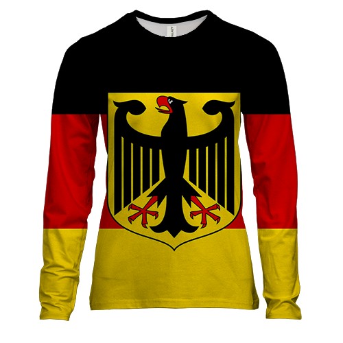 Женский 3D лонгслив с флагом Германии