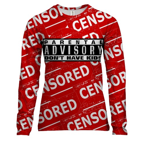 Жіночий 3D лонгслів Censored