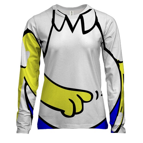 Женский 3D лонгслив с телом Гомера Симпсона