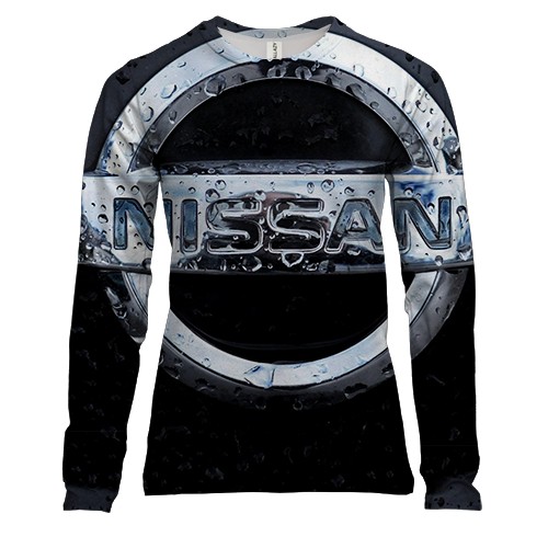 Женский 3D лонгслив с логотипом Nissan