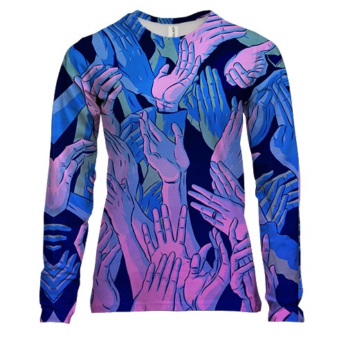 Женский 3D лонгслив с руками