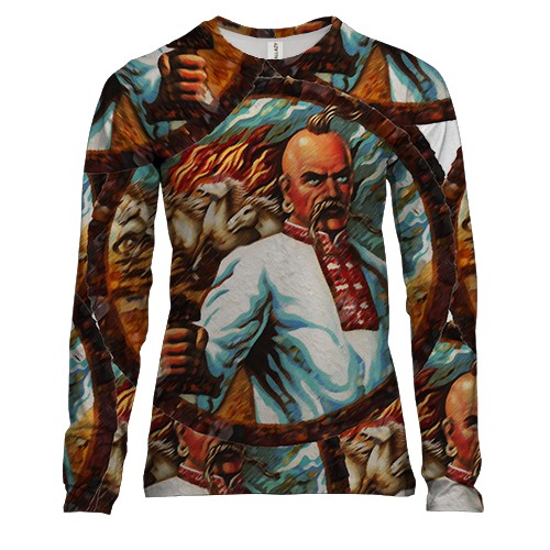 Жіночий 3D лонгслів Козак на битві