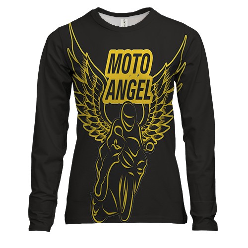 Жіночий 3D лонгслів Moto angel