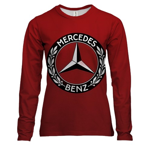 Женский 3D лонгслив со старым логотипом Mercedes Benz
