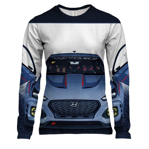 Женский 3D лонгслив со спорткаром Hyundai