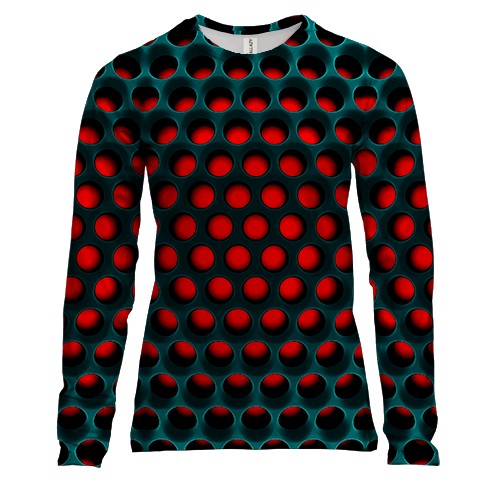 Жіночий 3D лонгслів полум