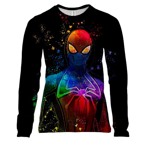Женский 3D лонгслив Человек -паук (арт)