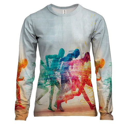 Женский 3D лонгслив Спортсмены