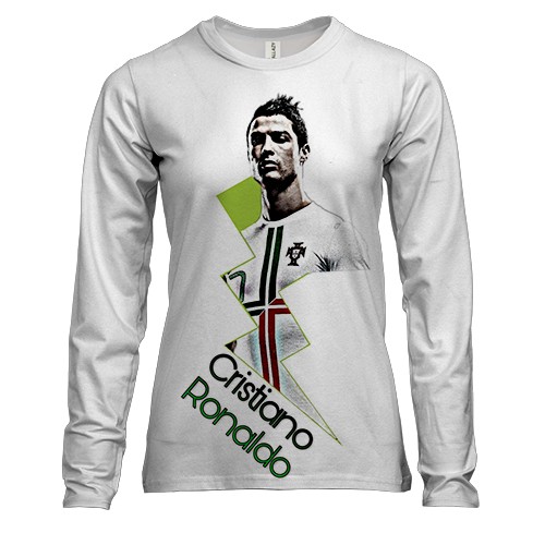 Женский 3D лонгслив Криштиану Роналду