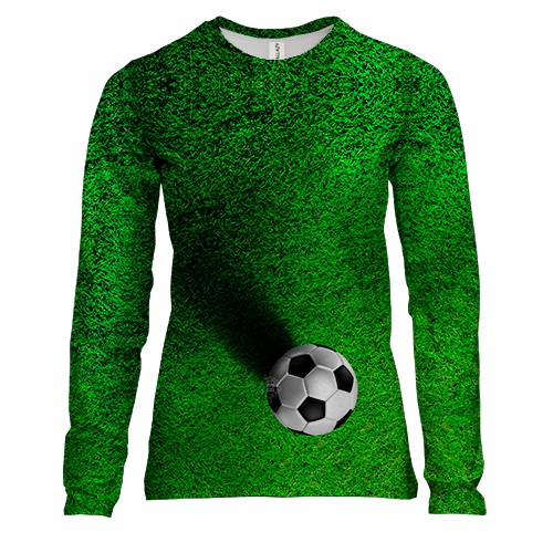 Женский 3D лонгслив Мяч на поле