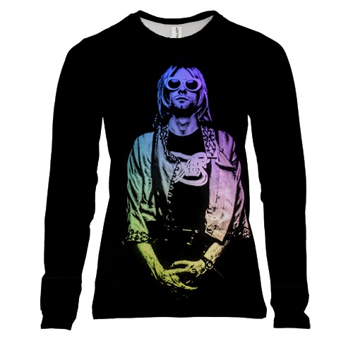 Женский 3D лонгслив Курт Кобейн