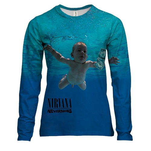 Жіночий 3D лонгслів Nirvana - Nevermind