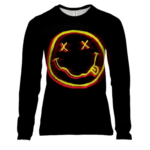 Жіночий 3D лонгслів Nirvana Smile