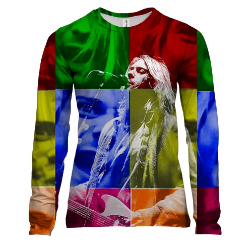Женский 3D лонгслив Kurt Donald Cobain