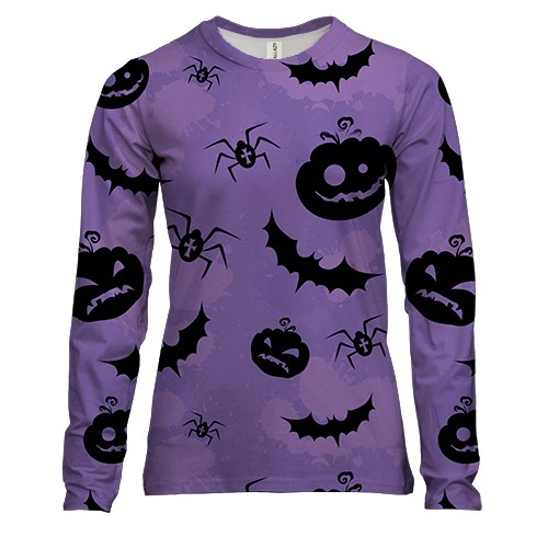 Женский 3D лонгслив Halloween theme