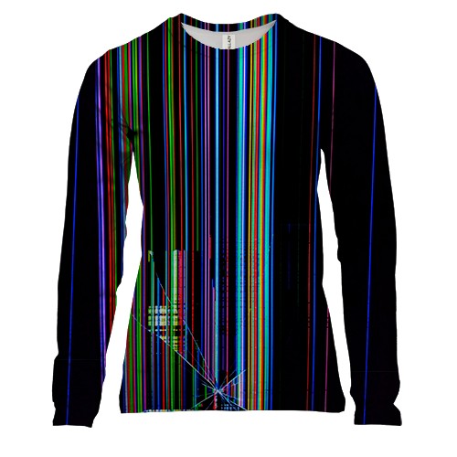 Женский 3D лонгслив Разбитый дисплей