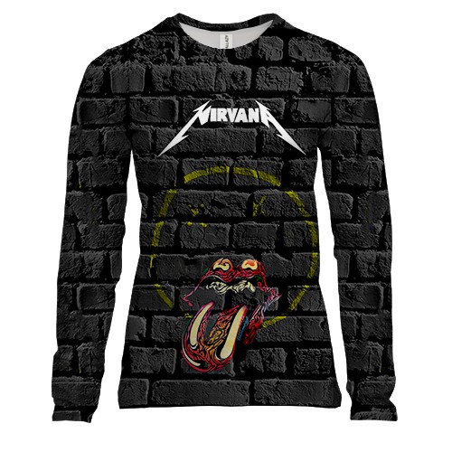 Женский 3D лонгслив Rock Street Art