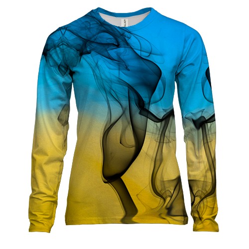 Женский 3D лонгслив Дымок