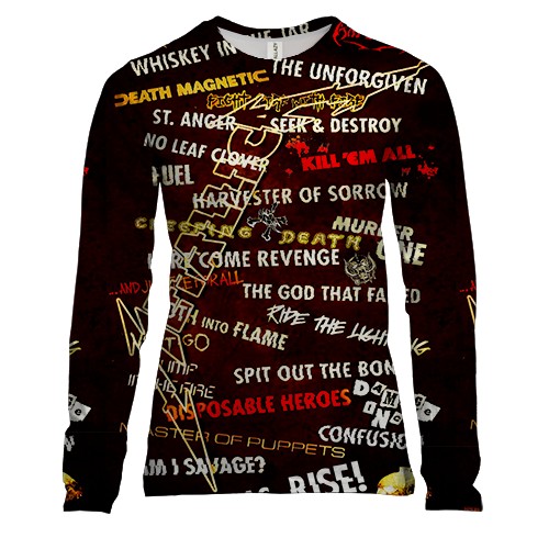 Женский 3D лонгслив Metallica (Альбомы)