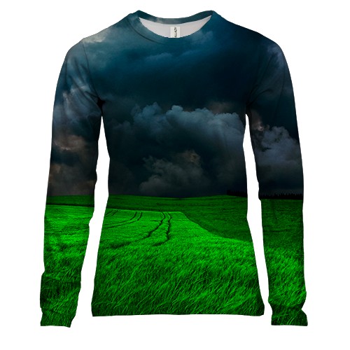 Жіночий 3D лонгслів Літня гроза