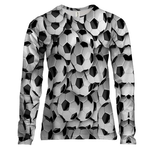 Жіночий 3D лонгслів з футбольними м