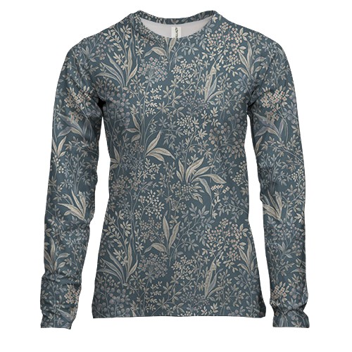 Жіночий 3D лонгслів з вінтажними квітами