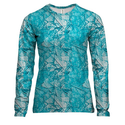 Жіночий 3D лонгслів зі склом