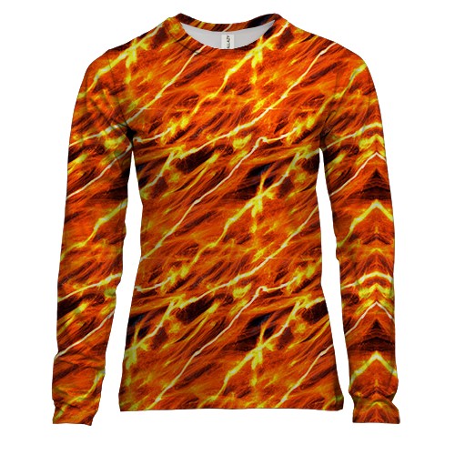 Женский 3D лонгслив с электрической лавой