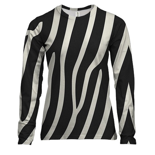 Женский 3D лонгслив с кожей зебры