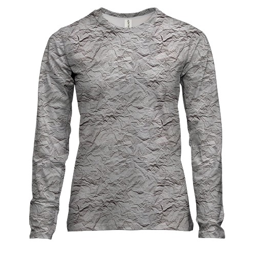 Женский 3D лонгслив с помятой бумагой