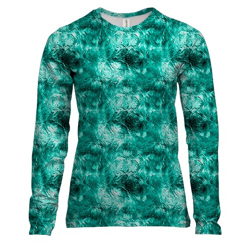 Женский 3D лонгслив с рифлёным льдом