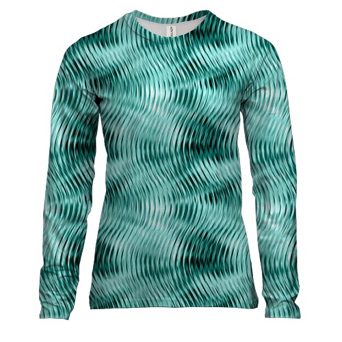 Жіночий 3D лонгслів з хвилястим льодом