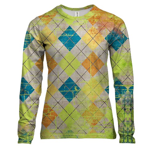 Женский 3D лонгслив со свитерной текстурой