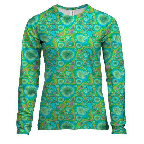 Женский 3D лонгслив с бактериями